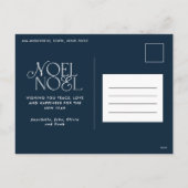 Colorful bright Noel Kerstgeometrisch script Feestdagenkaart (Achterkant)