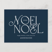 Colorful bright Noel Kerstgeometrisch script Feestdagenkaart (Voorkant)