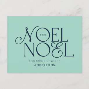 Colorful bright Noel Kerstgeometrisch script Feestdagenkaart