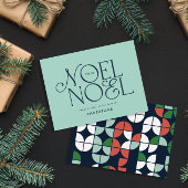 Colorful bright Noel Kerstgeometrisch script H Feestdagenkaart