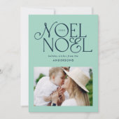 Colorful bright Noel Kerstgeometrische foto Ho Feestdagenkaart (Voorkant)