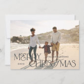 Colorful bright photoKerstgeometrisch script Feestdagenkaart (Voorkant)