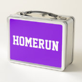 Colorful Bright Purple Bold White HOMERUN Text  (Achterkant)