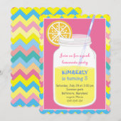 Colorful Bright Summer Lemonade Birthday Party Kaart (Voorkant / Achterkant)