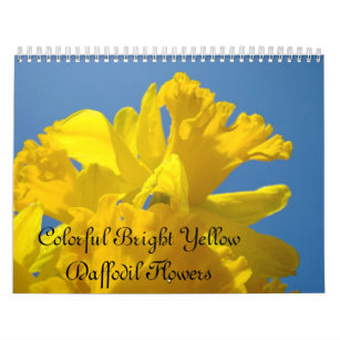 Colorful Bright Yellow Daffodil Flowers Agenda Kalender