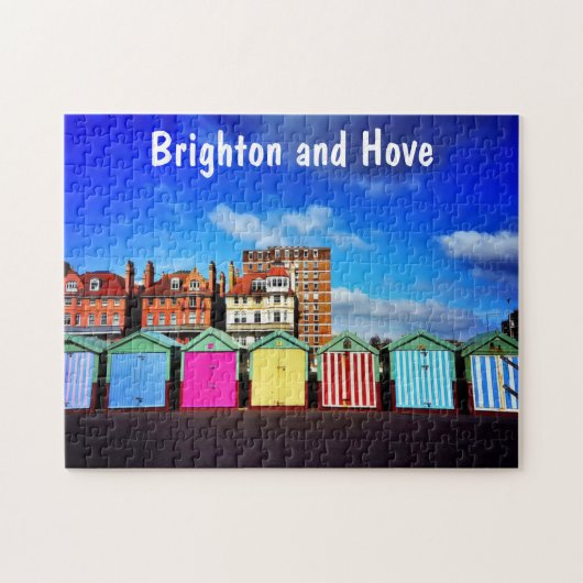 Colorful Brighton and Hove Summer Beach Huts Legpuzzel (Horizontaal)
