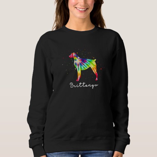 Colorful Brittany Dog mam Brittany Trui (Voorkant)