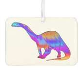 Colorful Brontosaurus Psychedelic Dinosaur Art Luchtverfrisser (Achterkant)