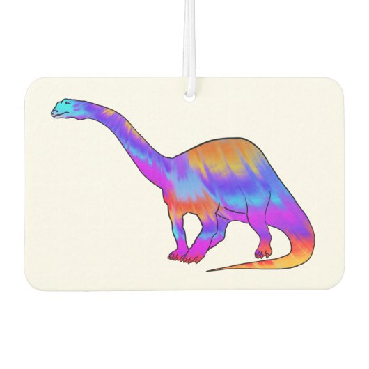 Colorful Brontosaurus Psychedelic Dinosaur Art Luchtverfrisser (Voorkant)