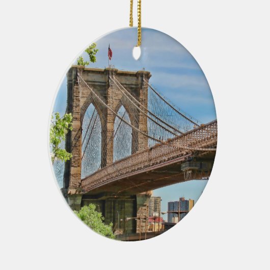 Colorful Brooklyn Bridge Keramisch Ornament (Rechts)