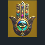 Colorful Brown Gold Hamsa Rainbow Color Third Eye Canvas Afdruk<br><div class="desc">You are viewing The Lee Hiller Photography Art and Designs Collection of Home and Office Decor, Apparel, Gifts and Collectibles. The Designs include Lee Hiller Photography and Mixed Media Digital Art Collection http://LeeHiller.com</div>