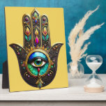 Colorful Brown Gold Hamsa Rainbow Color Third Eye Fotoplaat<br><div class="desc">You are viewing The Lee Hiller Photography Art and Designs Collection of Home and Office Decor, Apparel, Gifts and Collectibles. The Designs include Lee Hiller Photography and Mixed Media Digital Art Collection http://LeeHiller.com</div>