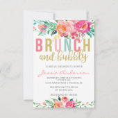 Colorful Brunch & Bubble bridal doucheuitnodiging Kaart (Voorkant)