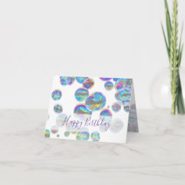 Colorful bubbels blij met verjaardagsgroet kaart