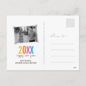 Colorful Bubble Bottles Modern Cheers Fun Nieuwjaa Feestdagenkaart (Achterkant)