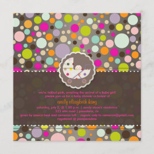 Colorful Bubble Gum/Stippen Geboorteaankondiging Kaart