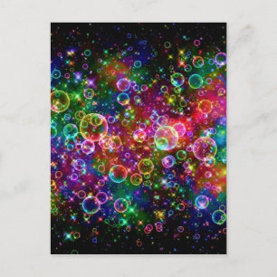 Colorful Bubble-ontwerp Briefkaart