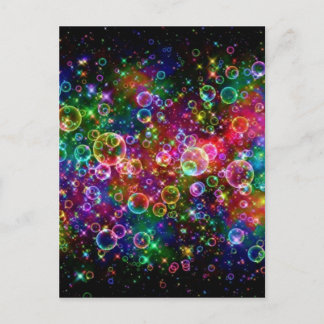 Colorful Bubble-ontwerp Briefkaart