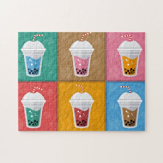 Colorful Bubble Tea 6 Pac Legpuzzel (Horizontaal)