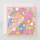 Colorful Bubbles 2e verjaardag van de uitnodiging (Voorkant)