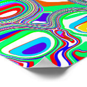 Colorful Bubbles Abstracte digitale kunst Poster (Hoek)