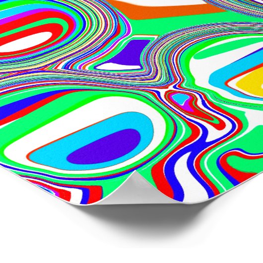 Colorful Bubbles Abstracte digitale kunst Poster (Hoek)