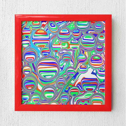 Colorful Bubbles Abstracte digitale kunst Poster