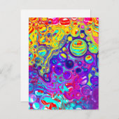 Colorful Bubbles Briefkaart (Voorkant / Achterkant)