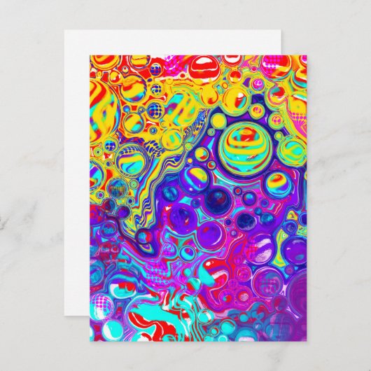 Colorful Bubbles Briefkaart (Voorkant / Achterkant)