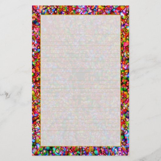 "Colorful Bubbles" fijn geblindeerde artikelen Briefpapier (Voorkant)