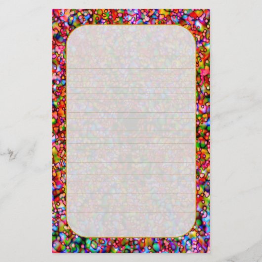 "Colorful Bubbles" fijn geblindeerde artikelen Briefpapier (Voorkant)