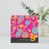 Colorful Bubbles for Birthday Party Kaart (Staand voorkant)