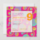 Colorful Bubbles for Birthday Party Kaart (Achterkant)