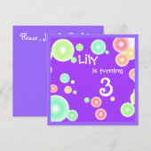 Colorful Bubbles Kaart (Voorkant / Achterkant)