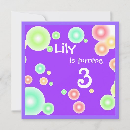 Colorful Bubbles Kaart (Voorkant)