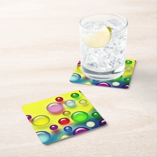 Colorful Bubbles Kartonnen Onderzetters (Insitu)