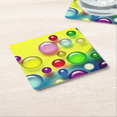 Colorful Bubbles Kartonnen Onderzetters (Schuin)