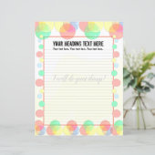 Colorful Bubbles-papier voor gebonnen schrijven (Staand voorkant)