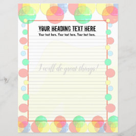 Colorful Bubbles-papier voor gebonnen schrijven