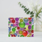 Colorful Bubbles Patroon Briefkaart (Staand voorkant)