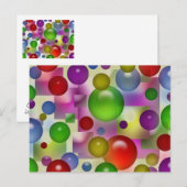 Colorful Bubbles Patroon Briefkaart (Voorkant / Achterkant)