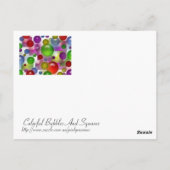 Colorful Bubbles Patroon Briefkaart (Achterkant)