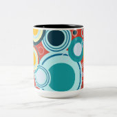 Colorful Bubbles Tweekleurige Koffiemok (Center)