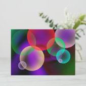 Colorful Bubbles Uitnodiging (Staand voorkant)