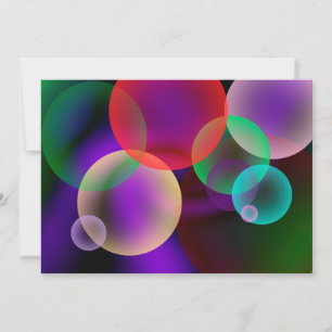 Colorful Bubbles Uitnodiging