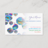 Colorful bubbles verjaardagsplanner en bruiloft visitekaartje (Achterkant)