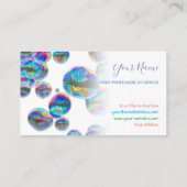 Colorful bubbles verjaardagsplanner en feestje visitekaartje (Achterkant)