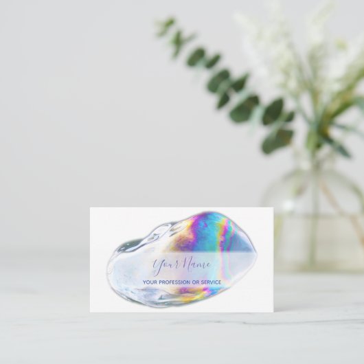 Colorful bubbles verjaardagsplanner en feestje visitekaartje (Staand voorkant)