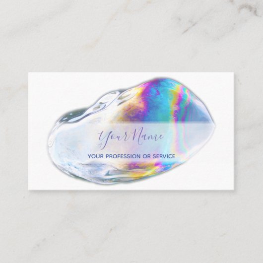 Colorful bubbles verjaardagsplanner en feestje visitekaartje (Voorkant)