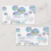 Colorful bubbles verjaardagsplanner en feestje visitekaartje (Voorkant / Achterkant)